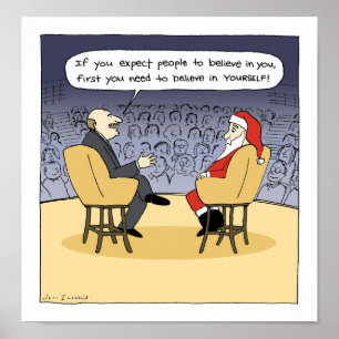 Póster Papá Noel recibe algunos consejos