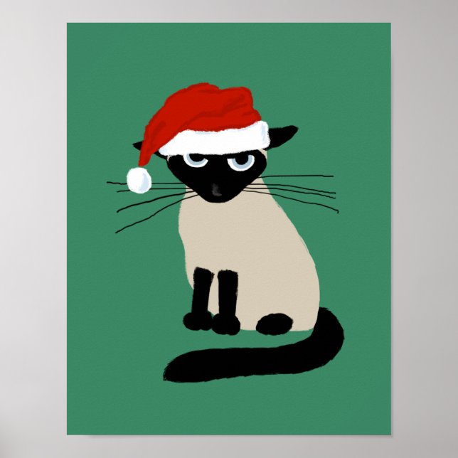 Póster Papá Noel Siamés - Funny Navidades (Frente)