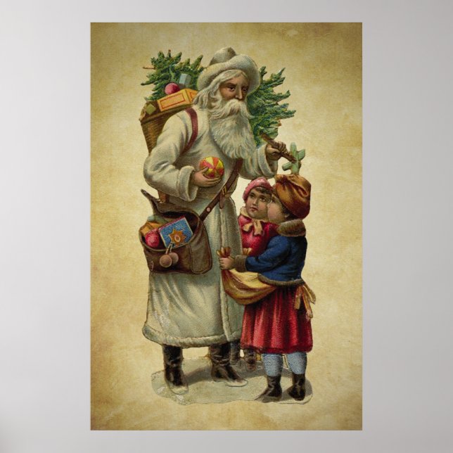 Póster papá noel vintage (Frente)