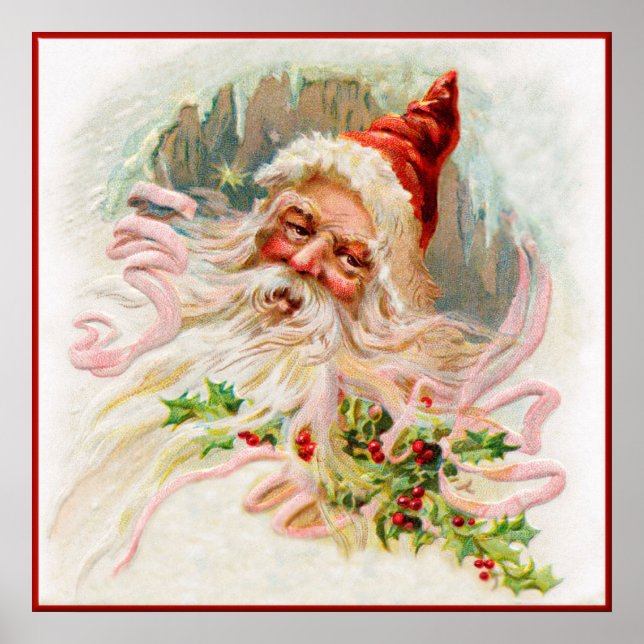 PÓSTER PAPÁ NOEL VINTAGE (Frente)
