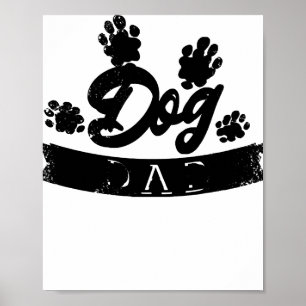 Póster Papá Perro Diseño Divertido - Idea de regalo para