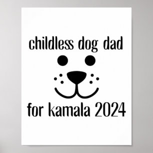 Póster Papá Perro Por Kamala Harris 2024