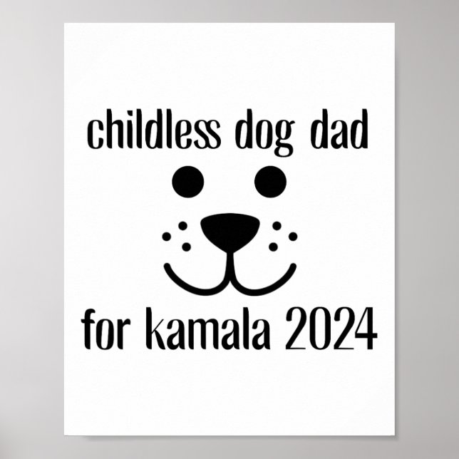 Póster Papá Perro Por Kamala Harris 2024 (Frente)