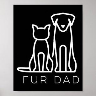 Póster Papa Pet Lover Perro Gato Papá Esposo Padres Funny