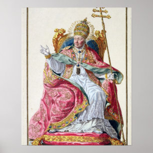 Póster Papa Pío VI (1717-99) de 'DES Estampes de Receuil,