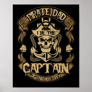 Póster Papá Pirata Sé El Capitán Día Del Padre