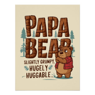 Póster Papá porta Vibes - Ligeramente Gruñón, Enormemente