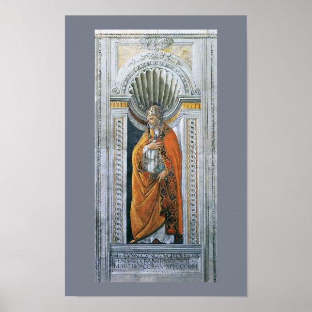 Póster Papa San Sixto II por Sandro Botticelli (Frente)