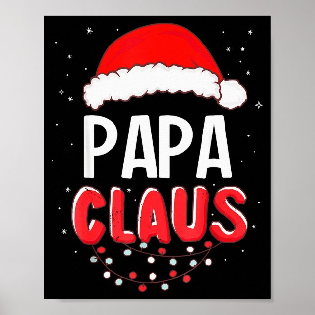 Póster Papa Santa Claus Christmas Matching Costume  (Frente)