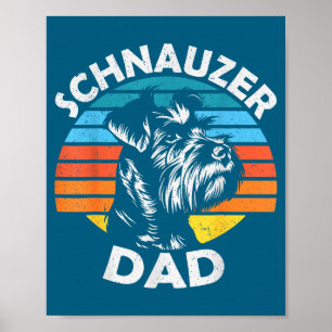 Póster Papa Schnauzer perro mascota divertido día del pad