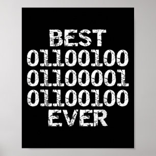 Póster Papá Siempre En Ingeniero De Software De Código Bi