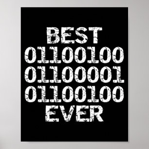 Póster Papá Siempre En Ingeniero De Software De Código Bi