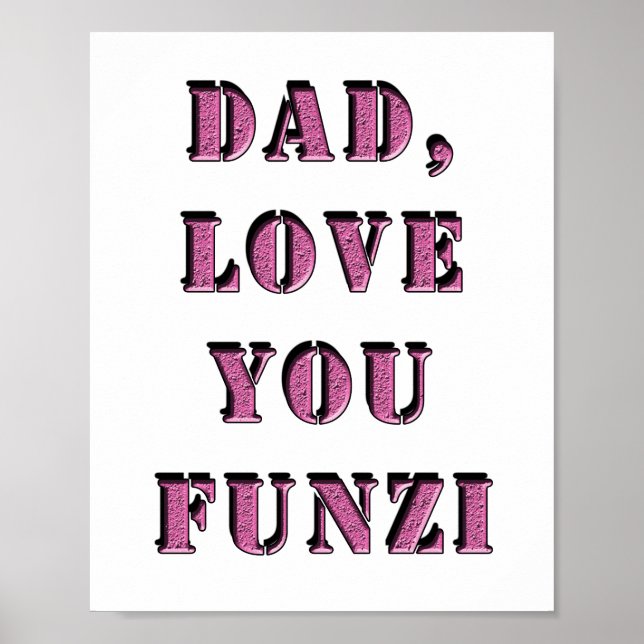 PÓSTER PAPÁ, TE AMO FUNZI 1 (Frente)