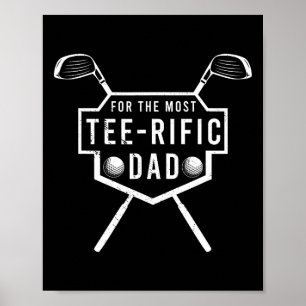 Póster Papá Tee-rifico Amante del Golf Divertido y Día de