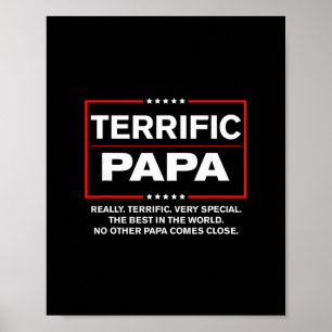 Póster Papa Terífico - Divertido Donald Trump Mejor Papa 
