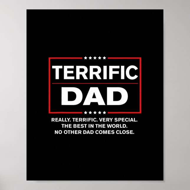 Póster Papá Terrible - Día del Padre Divertido Donald Tru (Frente)