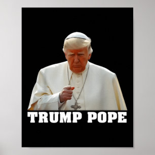 Póster Papa Trump Divertido Trump Vaticano Cristiano Retr