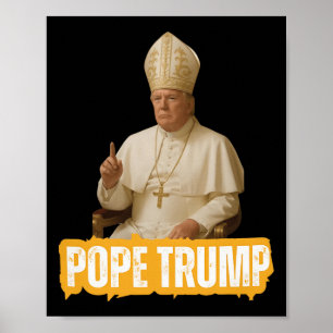 Póster Papa Trump Divertido Trump Vaticano Cristiano Retr