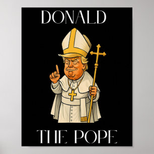 Póster Papa Trump Divertido Trump Vaticano Cristiano Retr