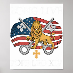 Póster Papa Vaticano Leo Xiv - Larga vida al Papa Leo Xiv