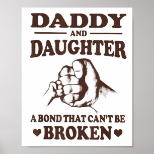 Póster Papá y la hija un bono que no se puede romper