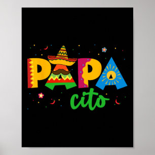 Póster Papacito Cinco De Mayo Sombrero Hombres Papa Papá