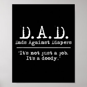 Póster Papás contra pañales Humor de hombres Cita de meme