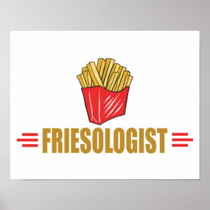 Póster Papas Fritas Divertidas