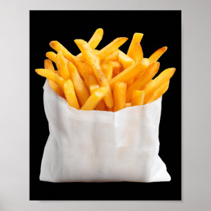 Póster Papas Fritas Freír Divertido Disfraz De Comida De 