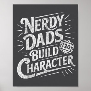 Póster Papás nerds construyen carácter Humor de padre