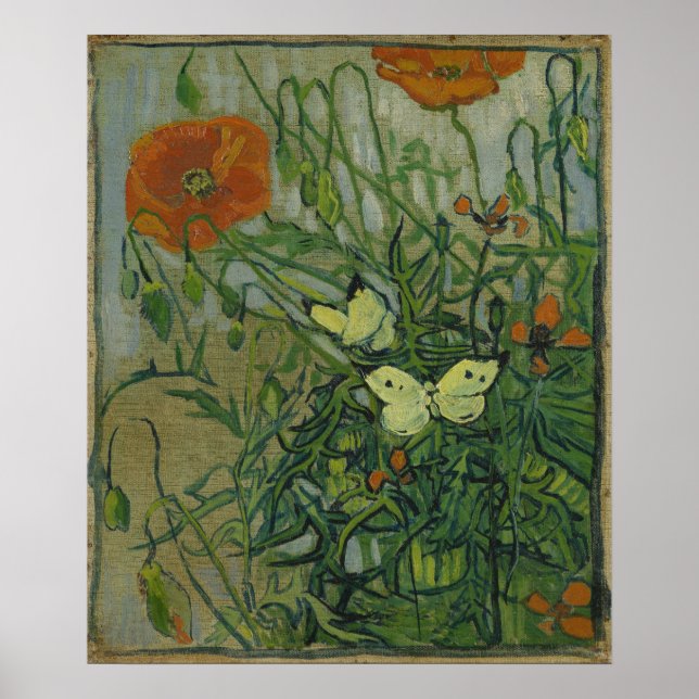 Póster Papas y mariposas de Vincent Van Gogh (Frente)