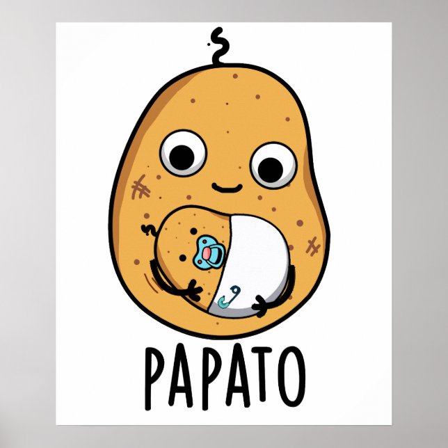 Póster Papato Funny Potato Pun (Frente)