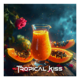 PÓSTER PAPAYA - BESO TROPICAL