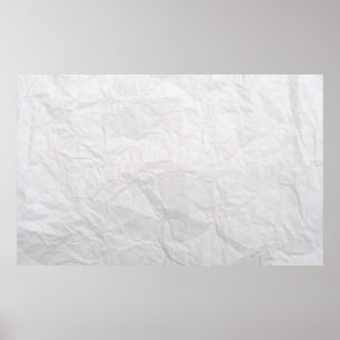 Póster Papel arrugado blanco lindo textura