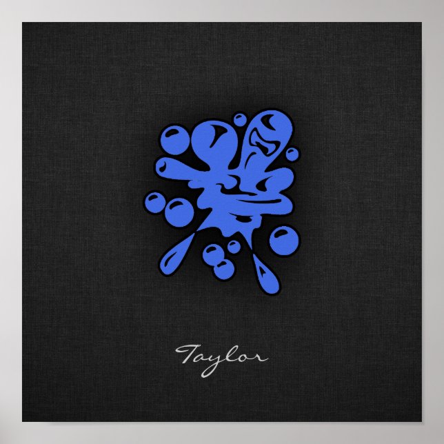 Póster Papel azul real (Frente)