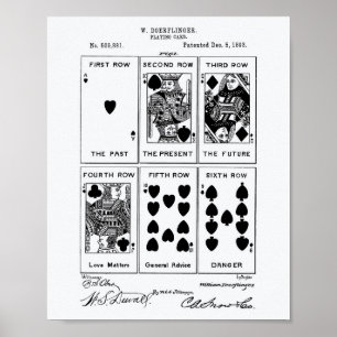 Póster Papel blanco de patentes de la tarjeta de reproduc