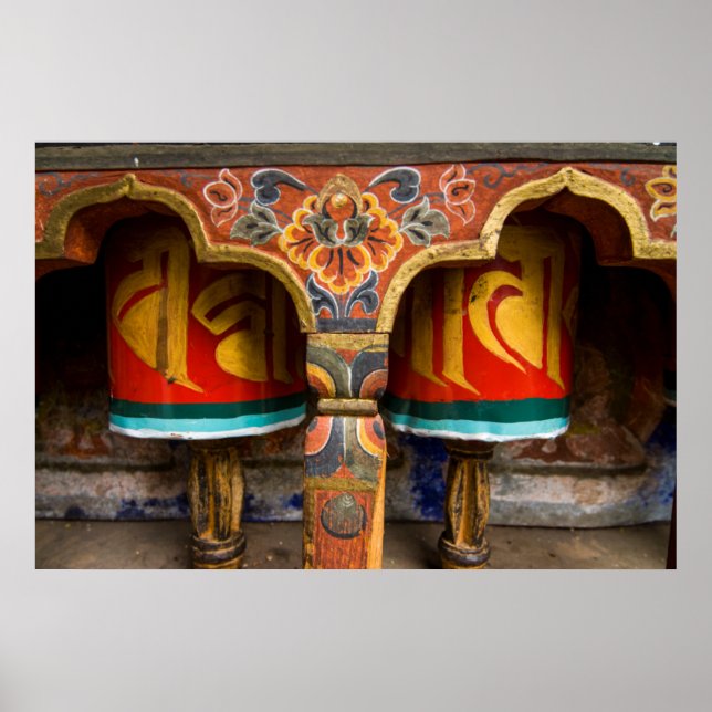 Póster Papel budista de oración, bután (Frente)