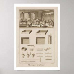 Póster Papel de casamiento, de la 'Enciclopedia' de Denis