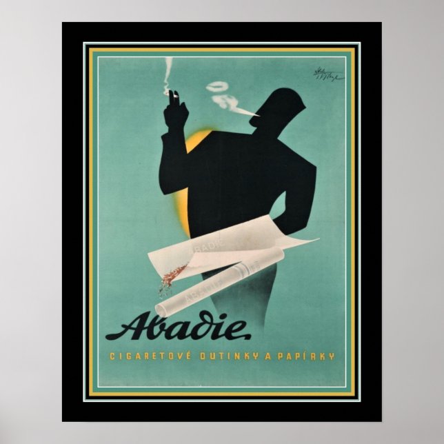 Póster Papel de cigarrillo francés Ad aprox. 1930 (Frente)