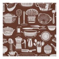 Papel de envolvimiento de temas Utensil de cocina