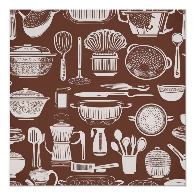 Póster Papel de envolvimiento de temas Utensil de cocina (Anverso)