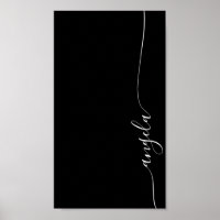 Papel de escritorio elegante de teléfono con firma