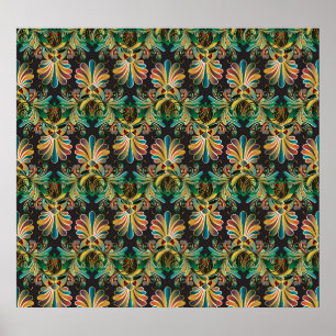 Póster Papel de escritorio Ornate Flower Luxury