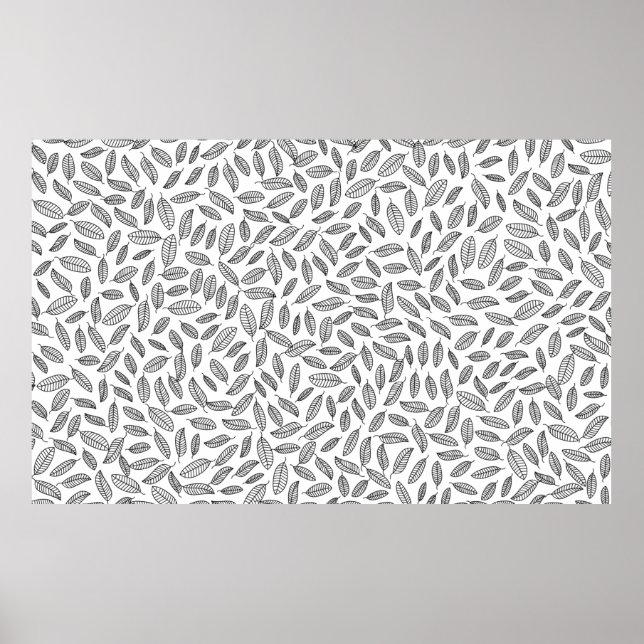 Póster Papel de fondo de hoja (Frente)