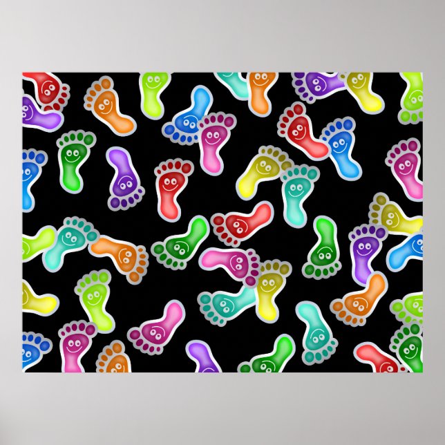 Póster Papel de fondo de la pluma de Happy Feet (Frente)