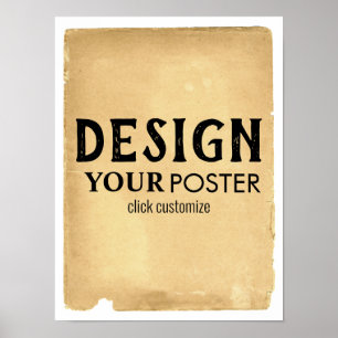 Póster Papel de fondo del pergamino antiguo personalizado