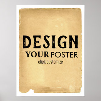 Póster Papel de fondo del pergamino antiguo personalizado