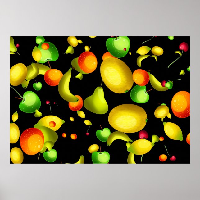 Póster Papel de fondo para la fruta (Frente)