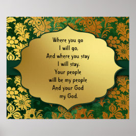 Póster Papel de lienzo Gloss You Go I Will Go Scripts