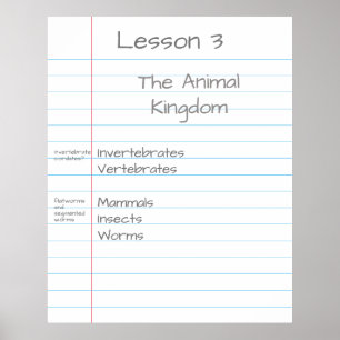 Póster Papel de nota gigante Escuela de ayuda visual pers